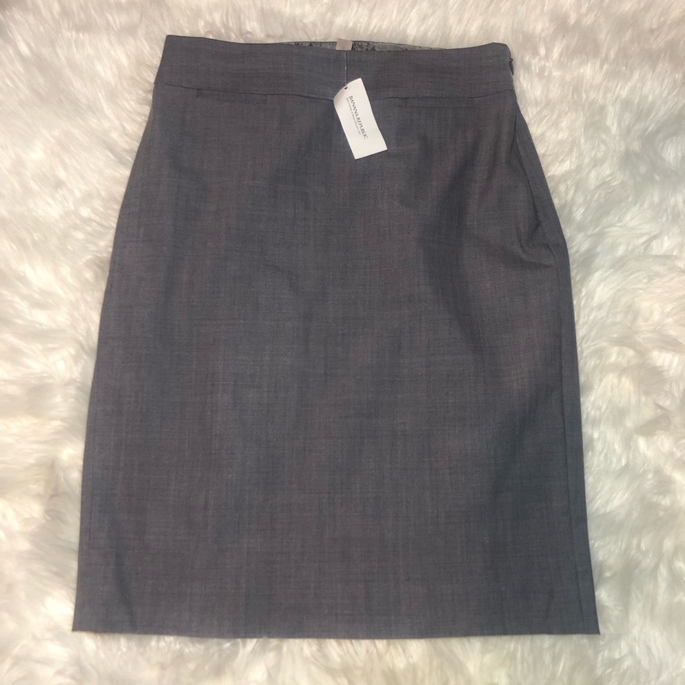 NWT Banana Republic Lightweight Wool Blend Pencil Skirt Gray Women's Size 2
